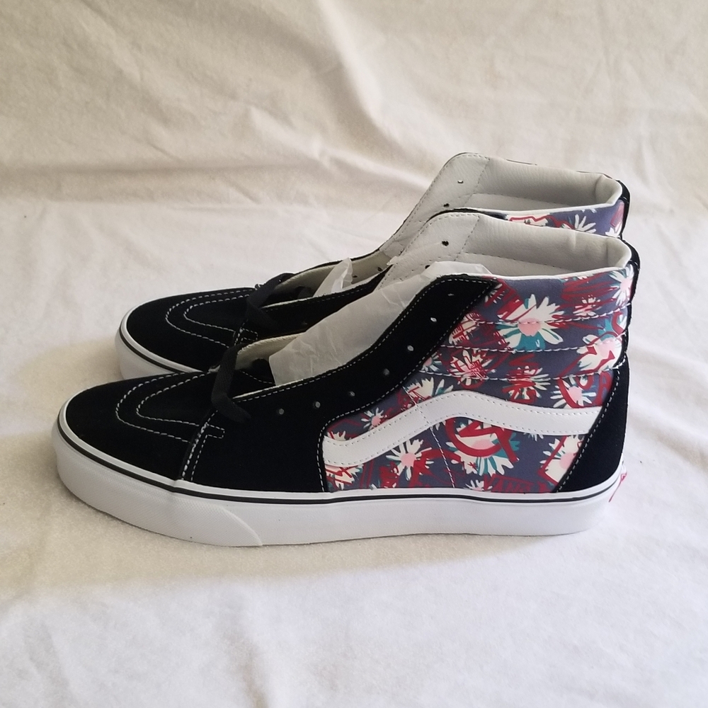 Vans Mens SK8-HI Crew Skate Shoes Size: 11 Floral/Red